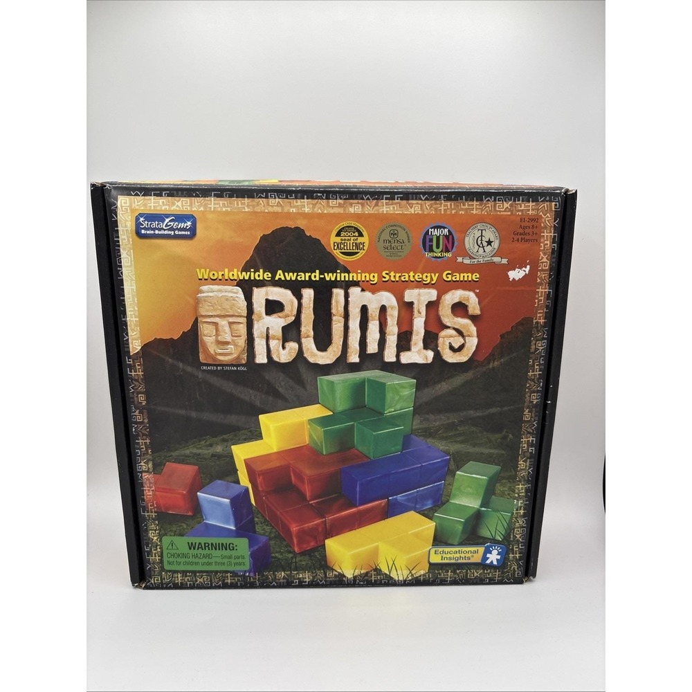 Rumis Board Game 2004 Educational Insights Open Box  New Sealed Blocks/Cards